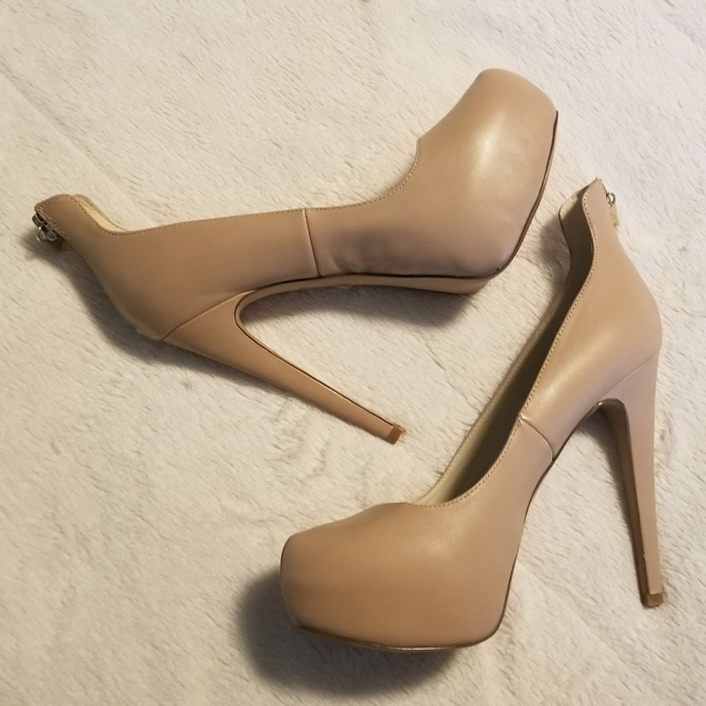 NWB Aldo Sexy Nude Platform Pumps 9